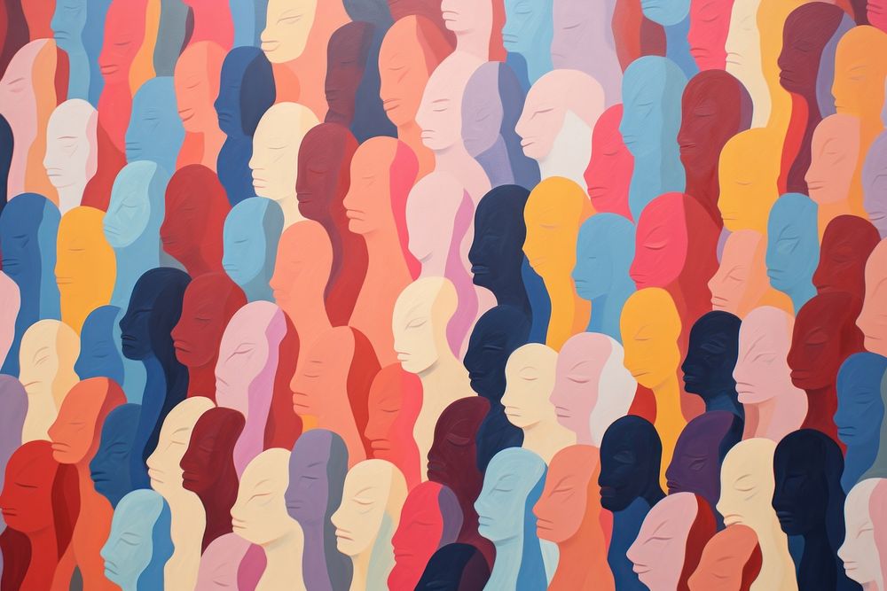 Human pattern backgrounds painting.