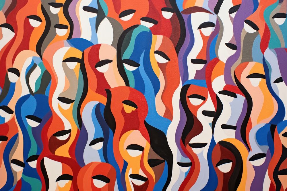 Human pattern backgrounds painting.