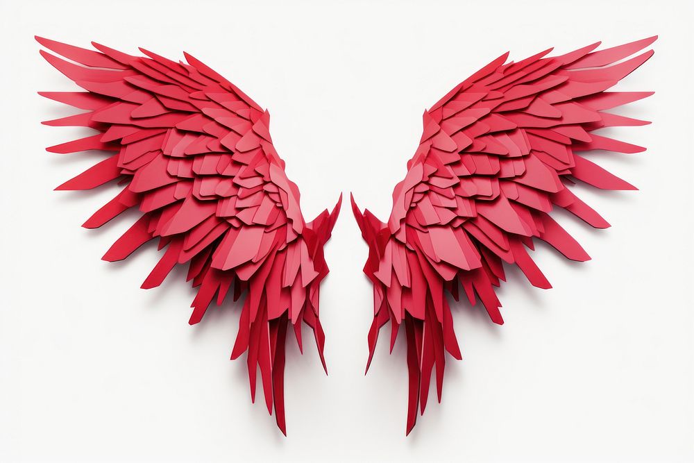 Angel wings art origami paper.