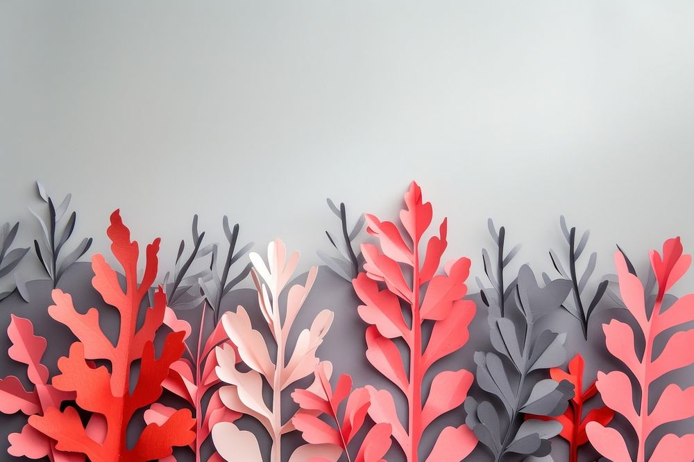 Coral leaves backgrounds painting pattern.