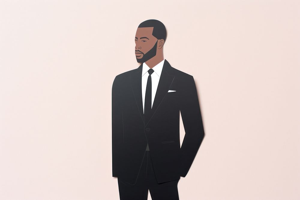 Black man in suit tuxedo adult accessories.