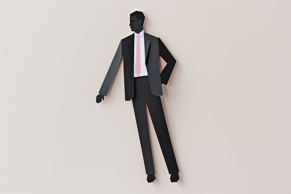 Black man in suit tuxedo representation accessories.