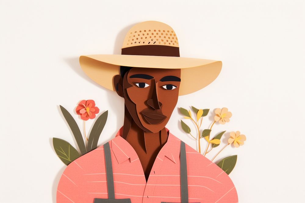 Black man farmer art portrait adult.