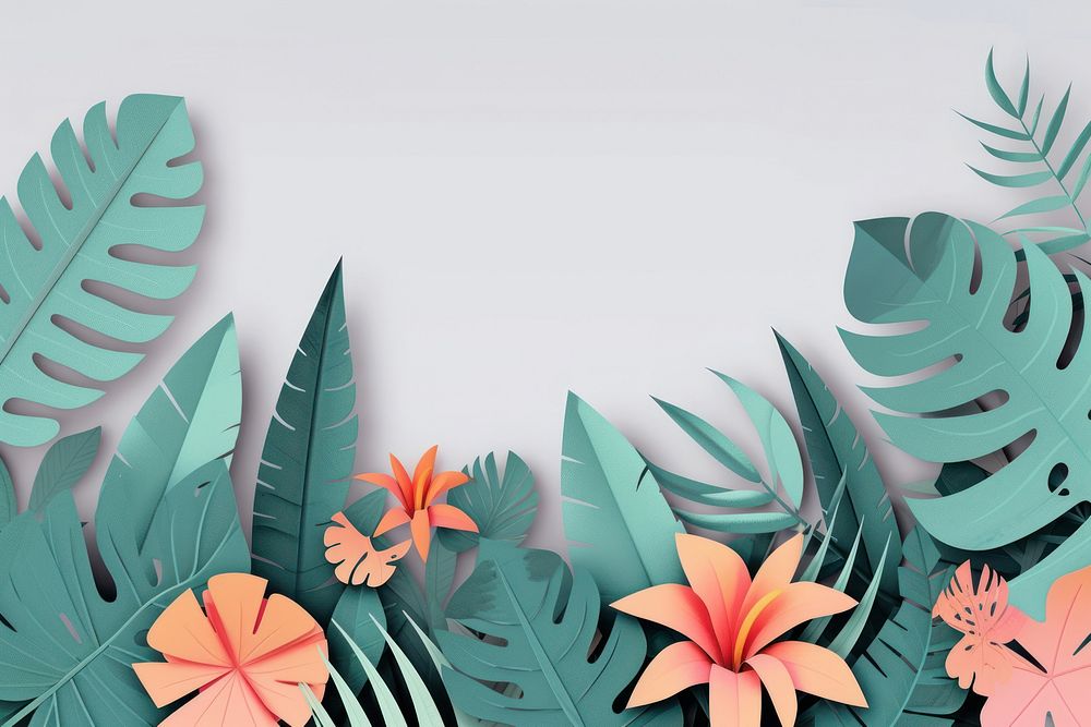 Tropical leaves backgrounds outdoors pattern.