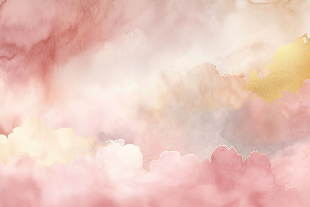 Cloud watercolor gold background backgrounds outdoors.