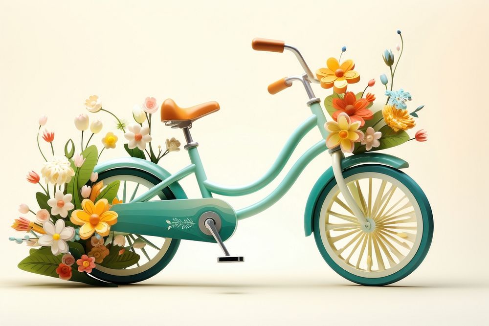 Bicycle vehicle flower wheel.