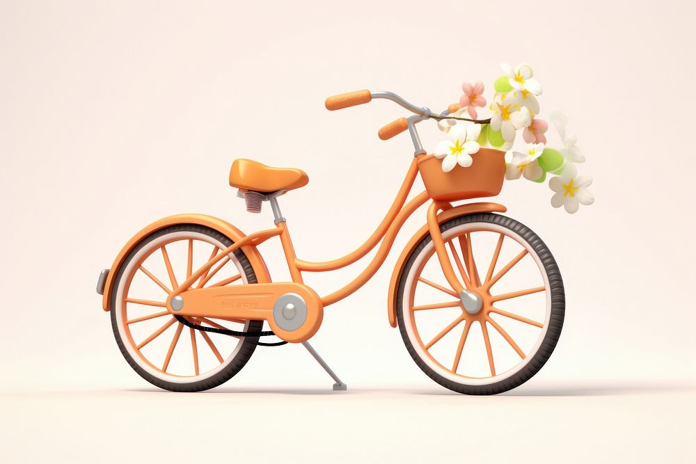 Bicycle tricycle vehicle flower.