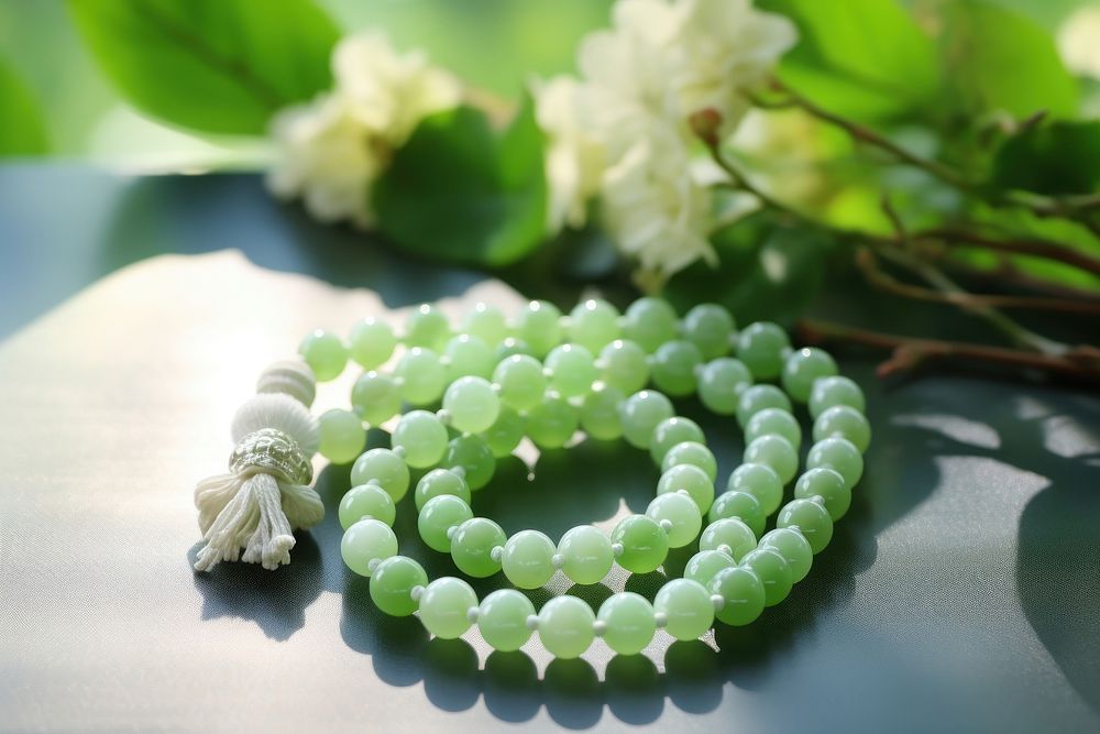 Prayer beads necklace gemstone jewelry.