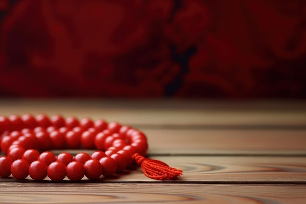 Prayer beads jewelry red accessories.