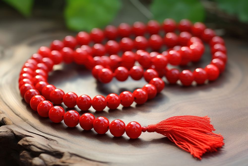 Prayer beads jewelry prayer red.