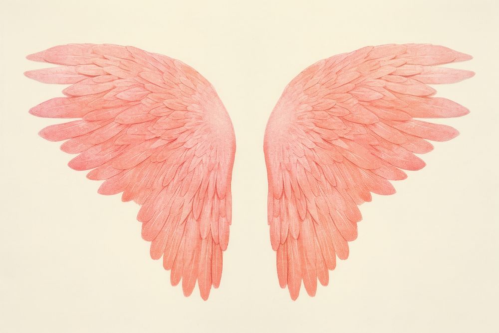 Angel wings creativity flamingo pattern.