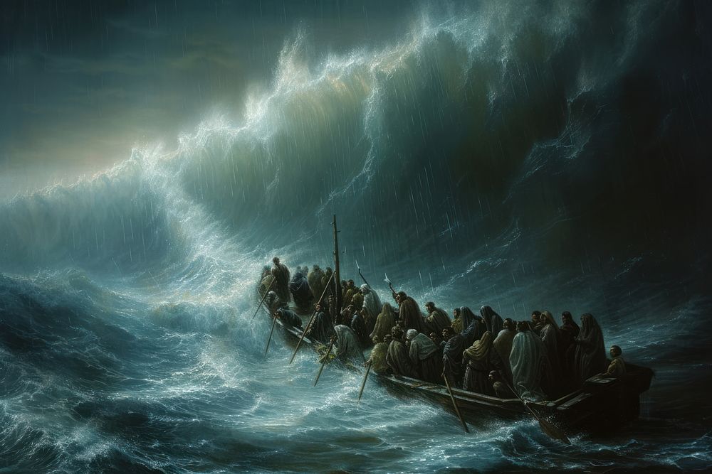 God Parting the Black Sea for the Exodus sea vehicle nature.