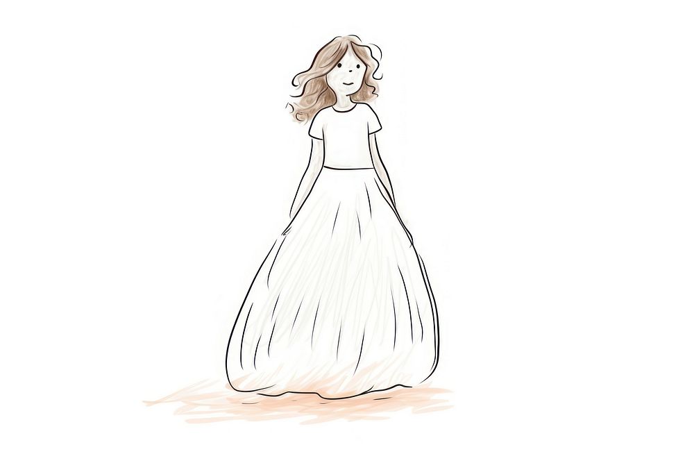 Pregnant fashion drawing wedding.