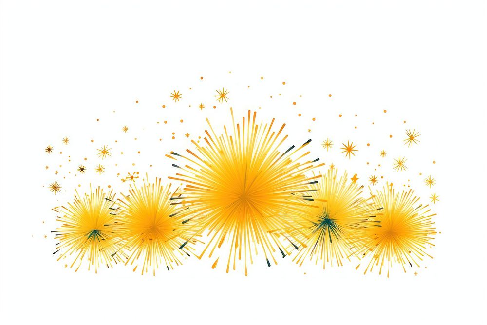 Yellow fireworks dandelion plant line free photo illustration rawpixel