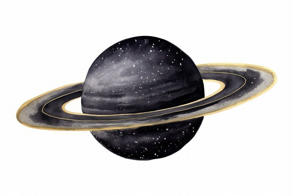Black color saturn astronomy planet space.