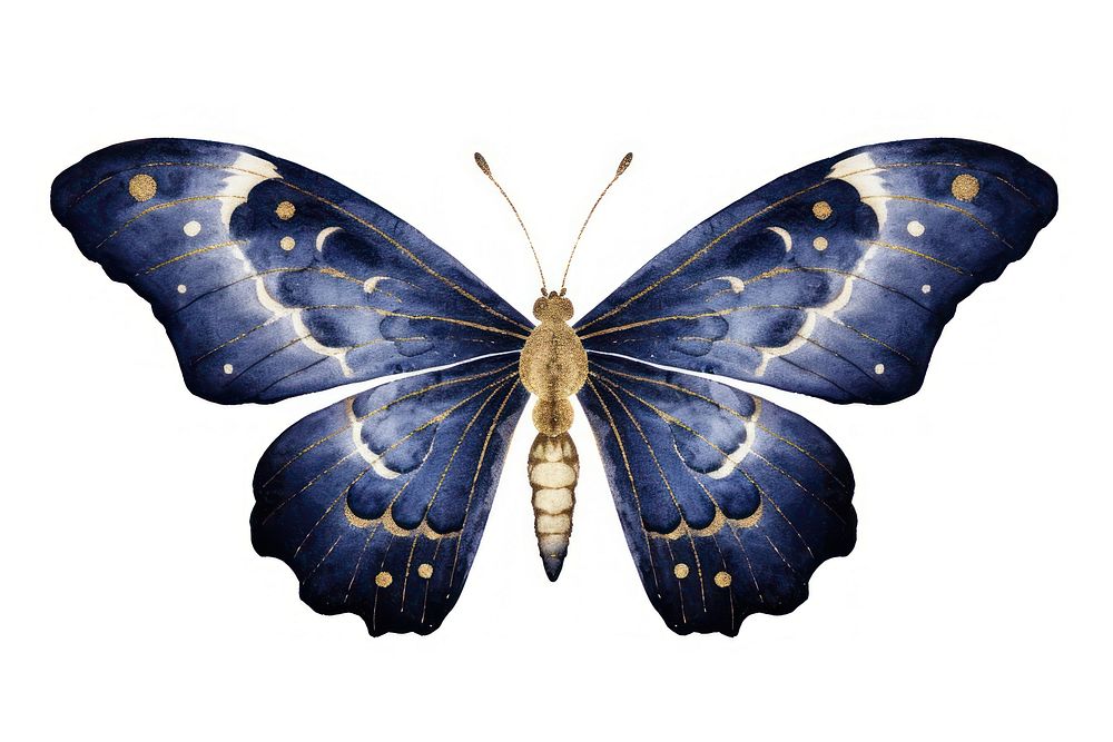 Indigo butterfly insect animal moth.