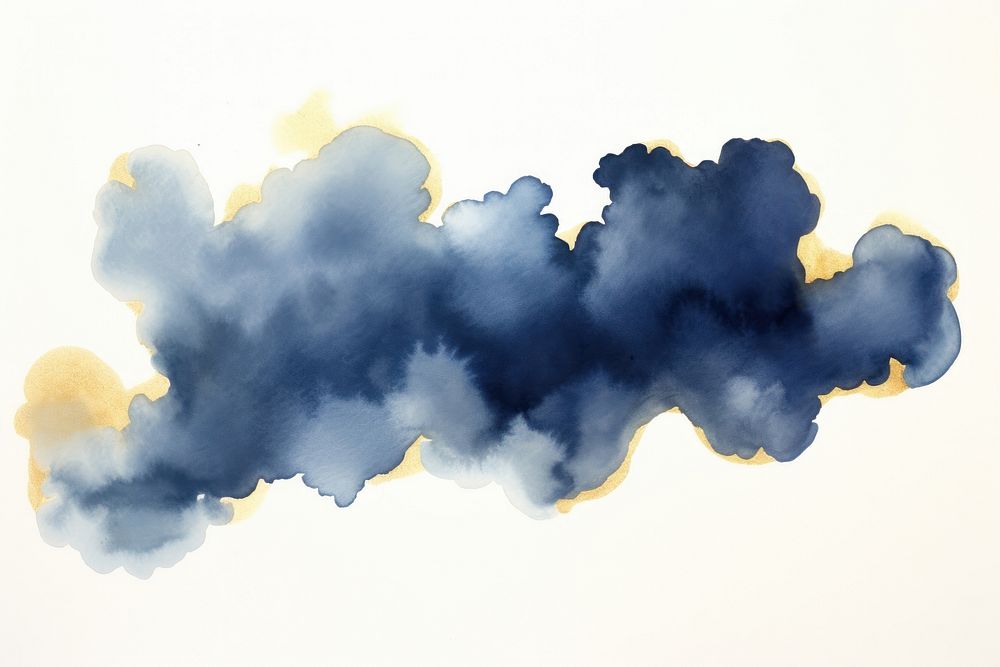Indigo cloud backgrounds painting white background.