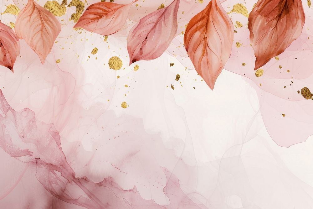 Leaf theme watercolor background backgrounds painting pattern.