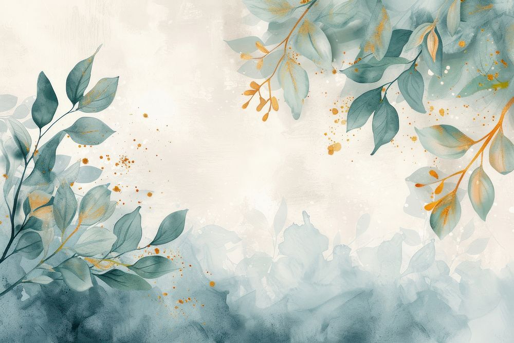 Leaf theme watercolor background backgrounds outdoors painting.
