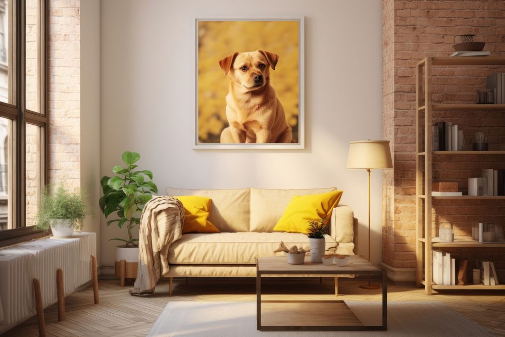 Living room decorative dog architecture furniture.