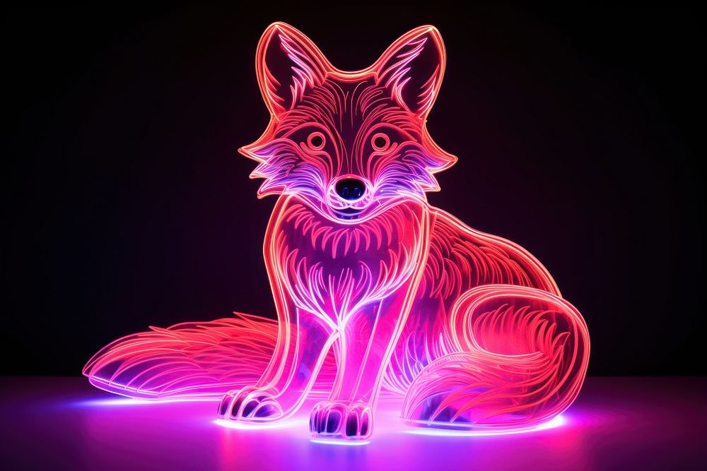 Fox light neon purple.