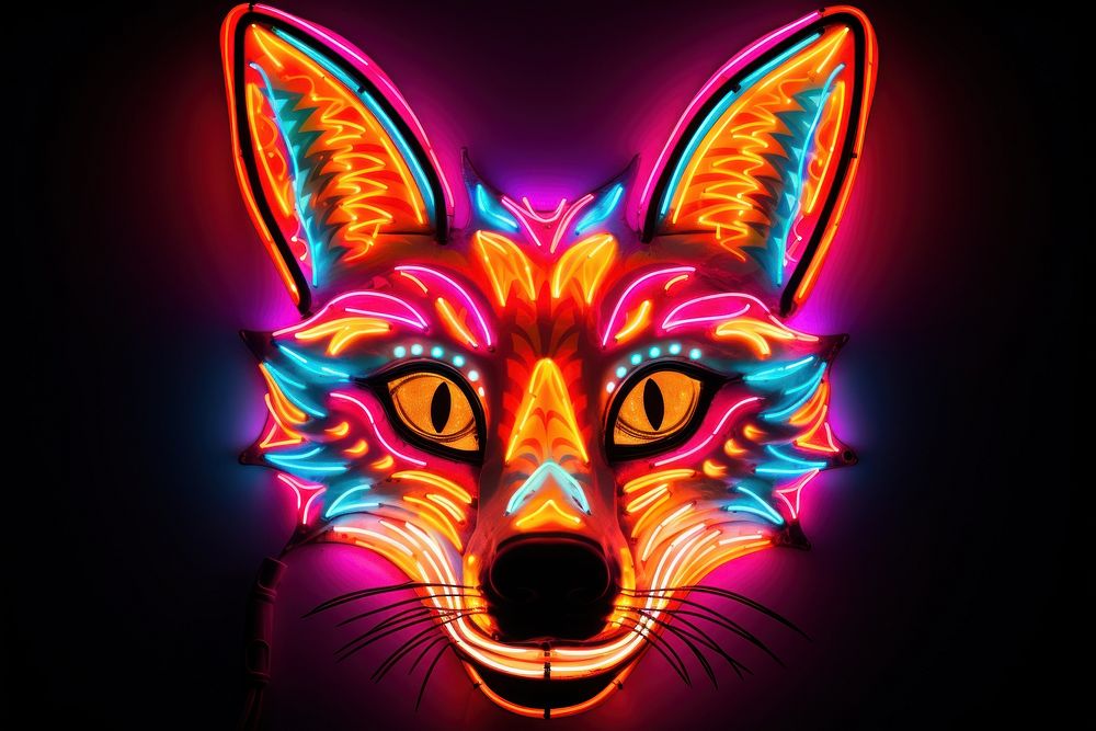 Foxs light neon nature.