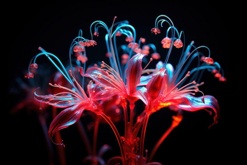 Red Spider Lily flower light plant.