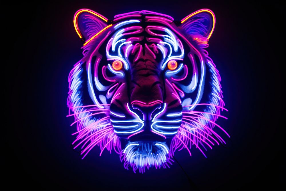 Tiger light neon purple.