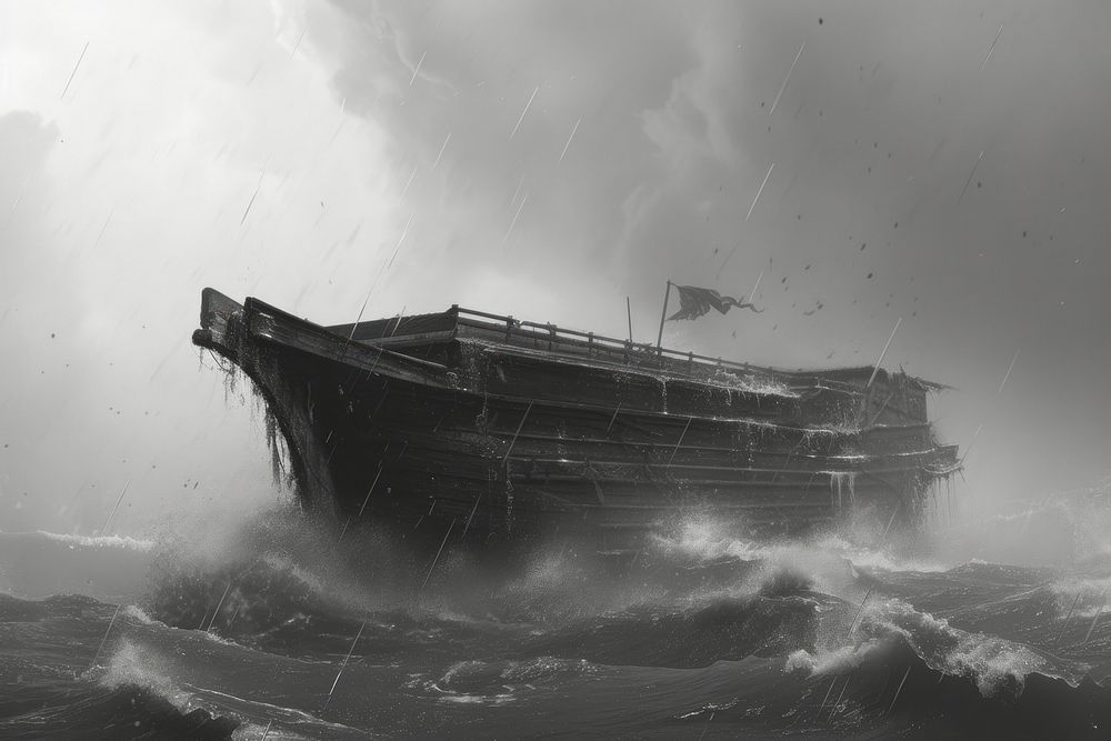 Shipwreck outdoors vehicle storm.