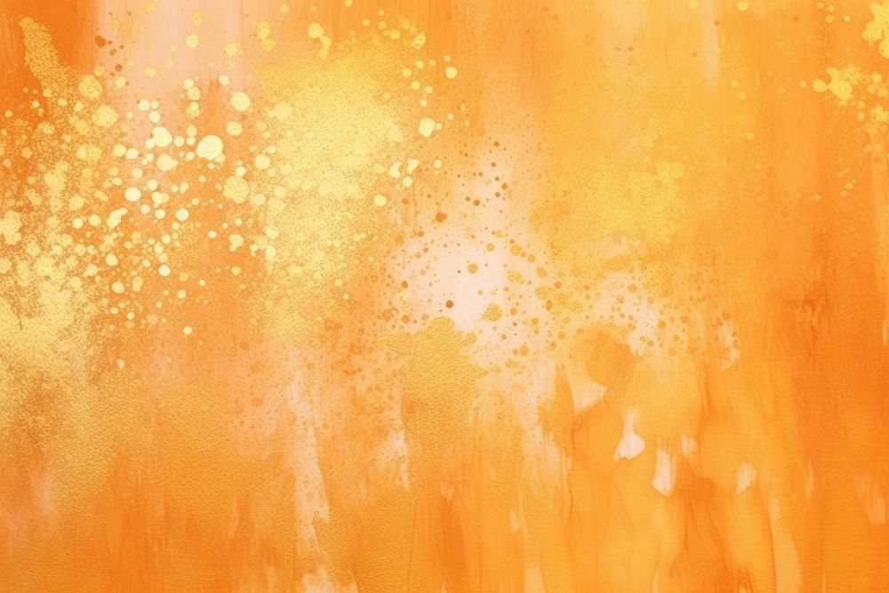 Watercolor gold background gold dust glitter orange.