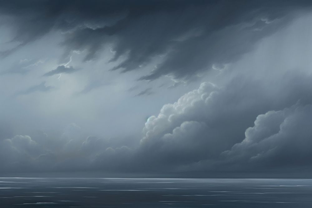 Painting of dark rainy sky backgrounds outdoors horizon.