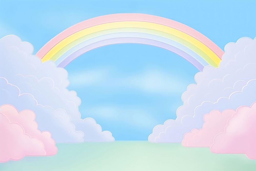 Rainbow on sky backgrounds outdoors nature.