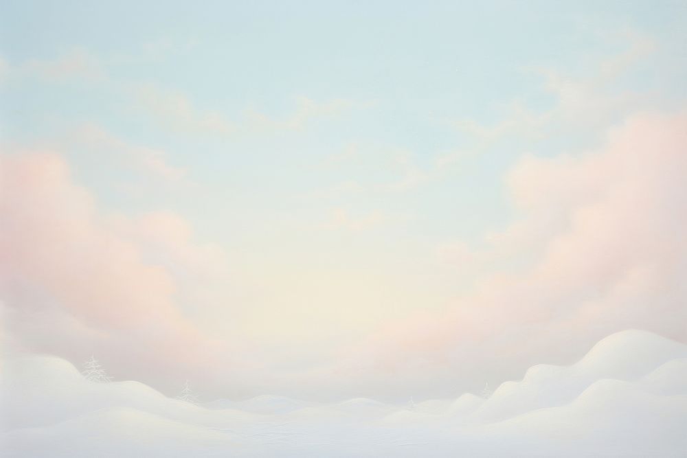 Painting of snowy sky backgrounds nature cloud.