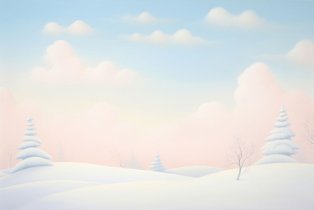 Painting of snowy sky backgrounds outdoors nature.
