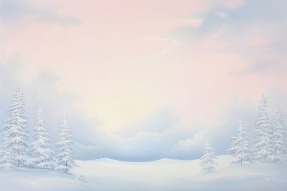 Painting of snowy sky backgrounds landscape nature.