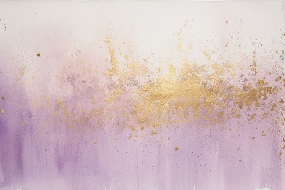 Watercolor gold background pale purple gold dust glitter.