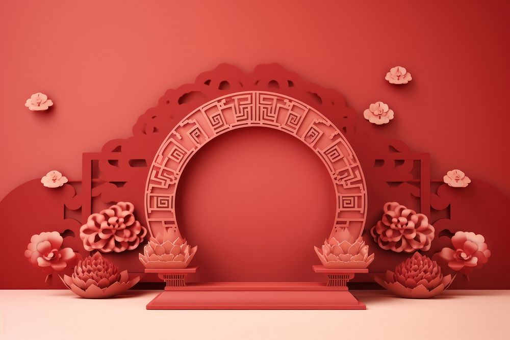 Chinese newyear architecture celebration decoration.