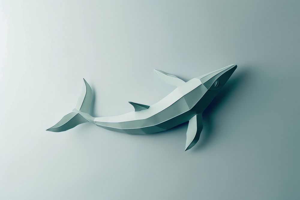 Whale art origami paper.