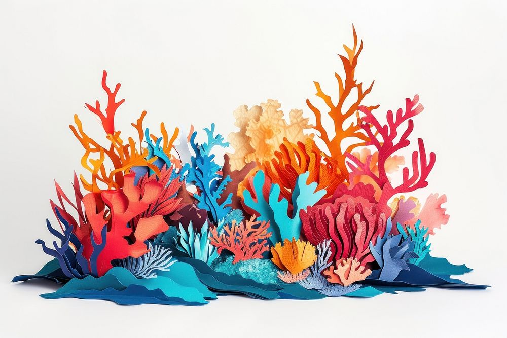 Coral reef nature sea art.