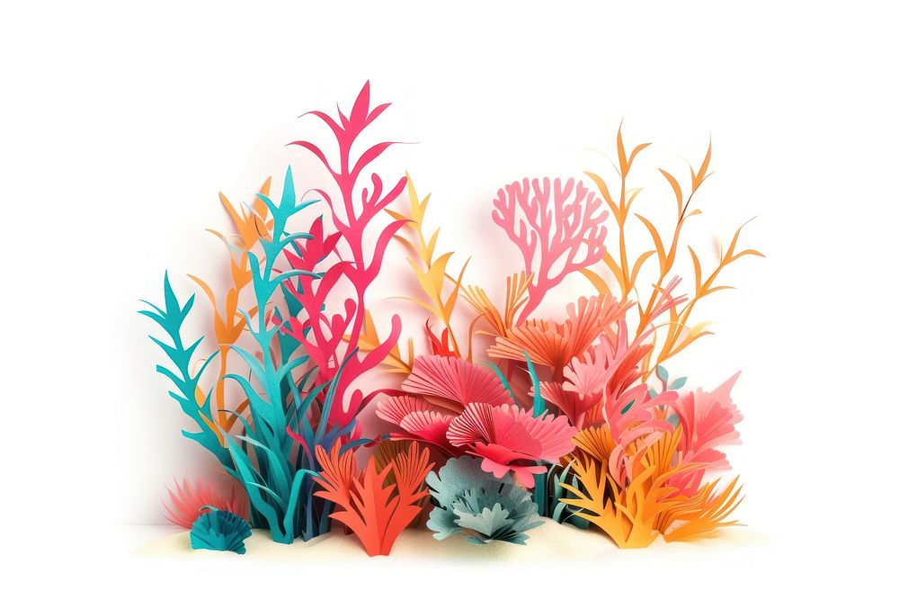 Coral reef nature plant paper.