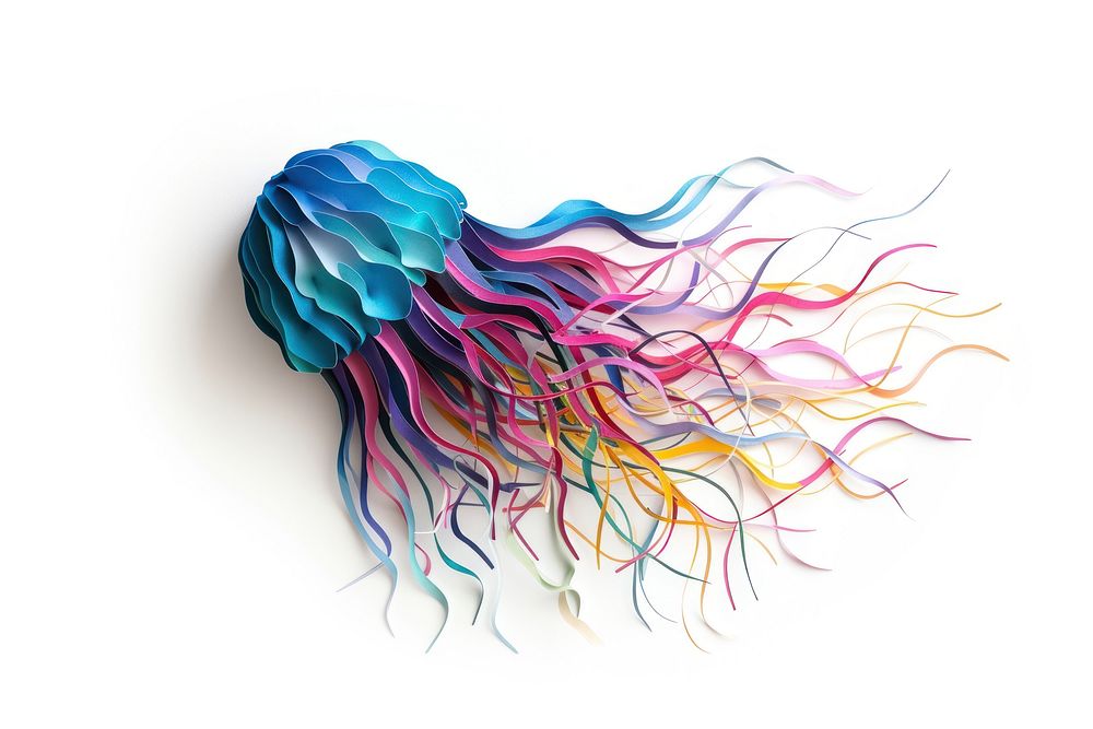 Jellyfish paper white background creativity.