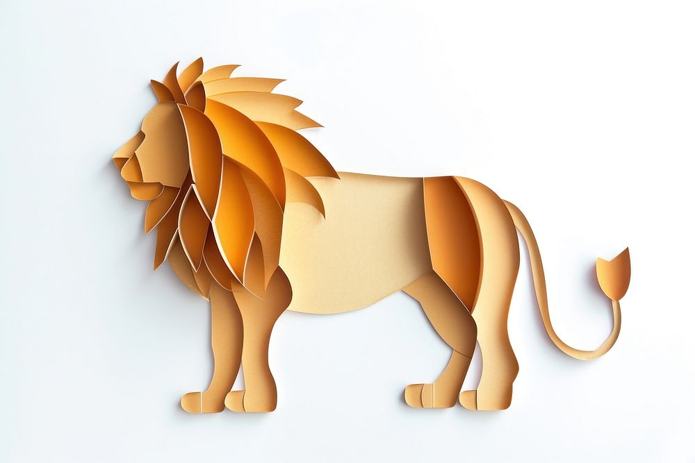 Lion mammal animal craft.