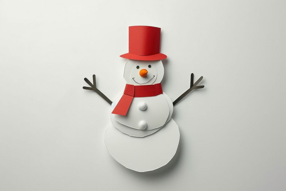Snowman winter white anthropomorphic.