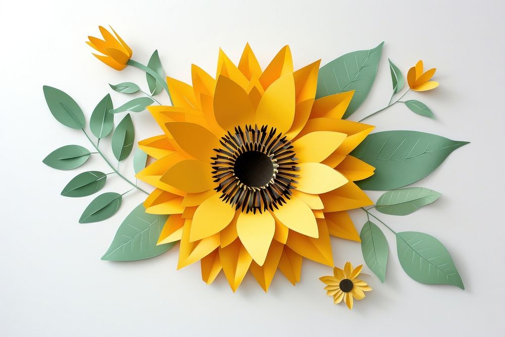 Sunflower plant art inflorescence.