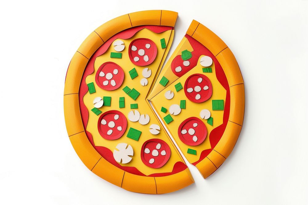 Pizza food game white background.