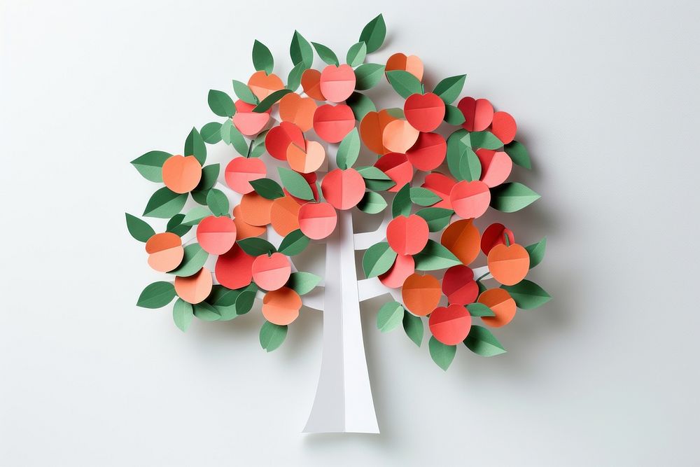 Apple tree paper art creativity.