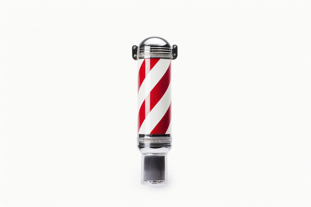 Barber light white background lighthouse microphone.