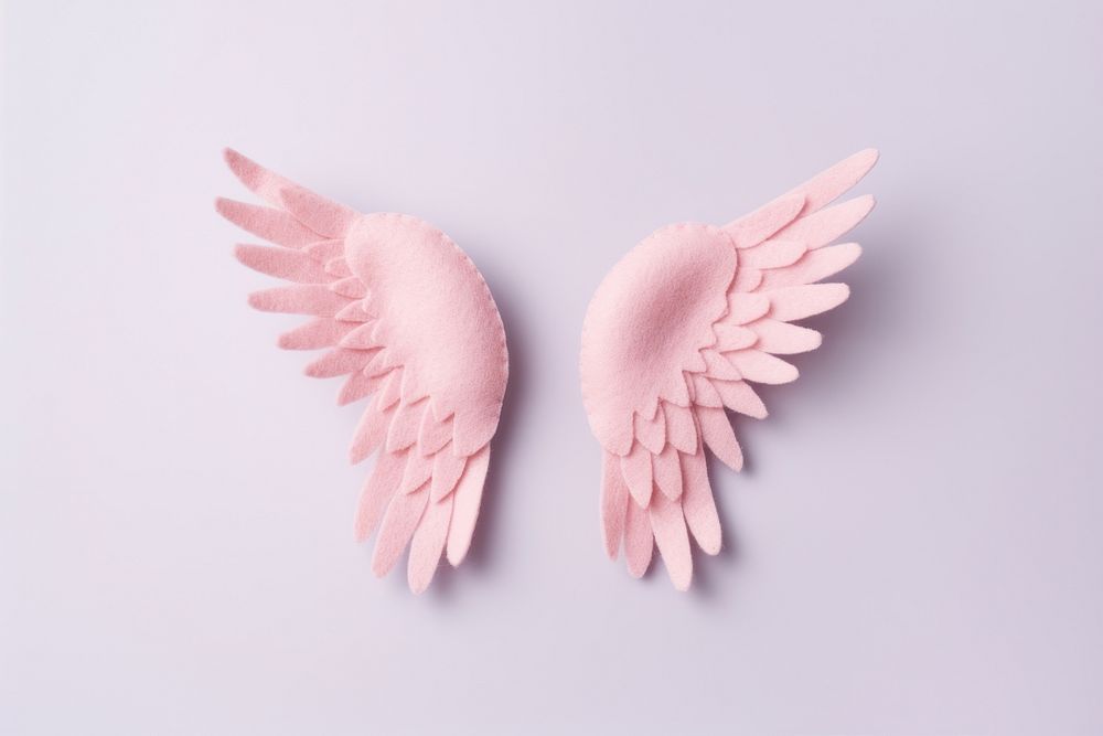 Photo of felt angel wings bird art creativity.