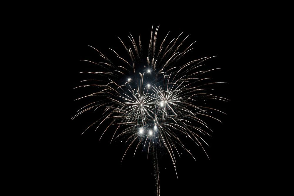 Fireworks on black sky outdoors nature night.