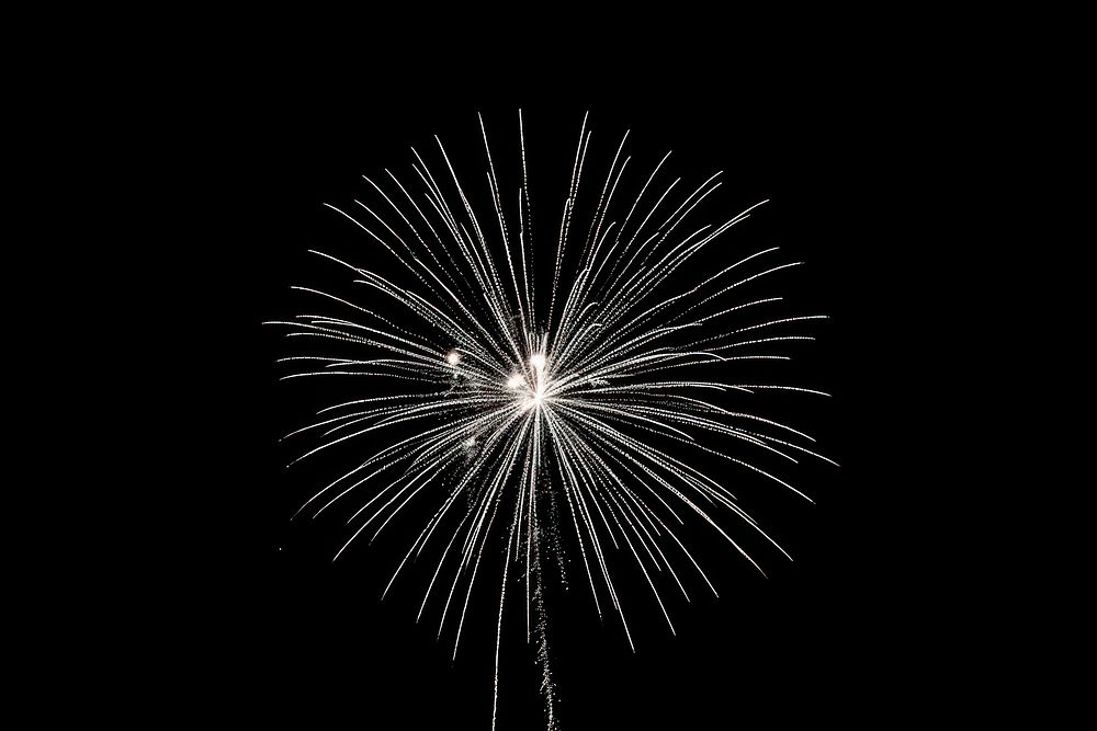 Fireworks on black sky outdoors night illuminated.